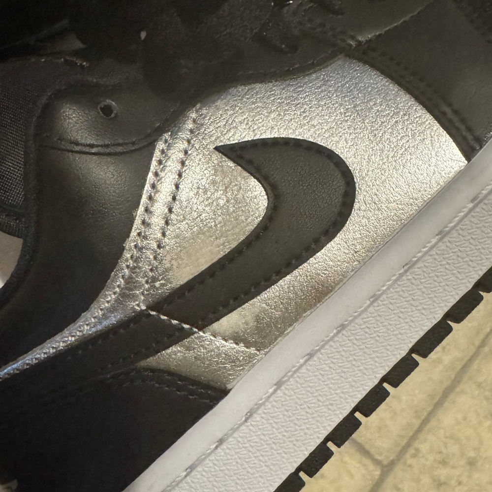 Nike Air Jordan Low SE in Black and Metallic Silver - Picture 4 of 7